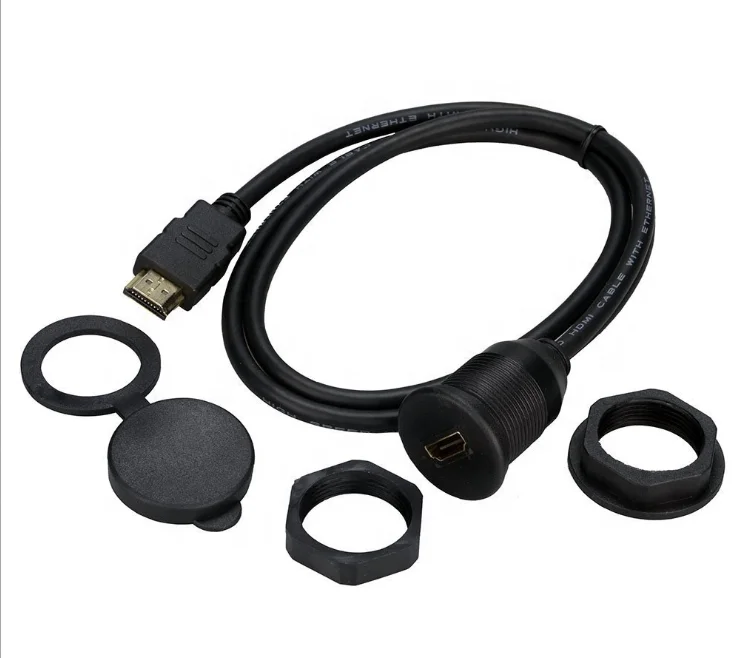 Мини USB 2,0 панельный разъем IP67 водонепроницаемый кабель 5pin Мужской к женскому удлинитель кабеля