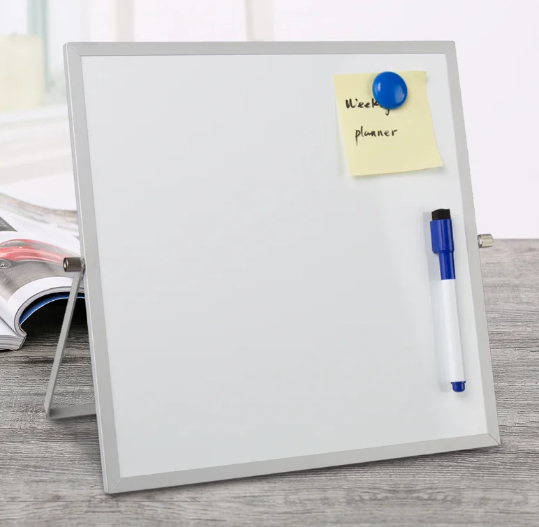 OEM Supplier 10x10 12x16 Inch Sublimation Foldable Magnetic Desktop Bulletin Chalk board Small Metal Tabletop Whiteboard