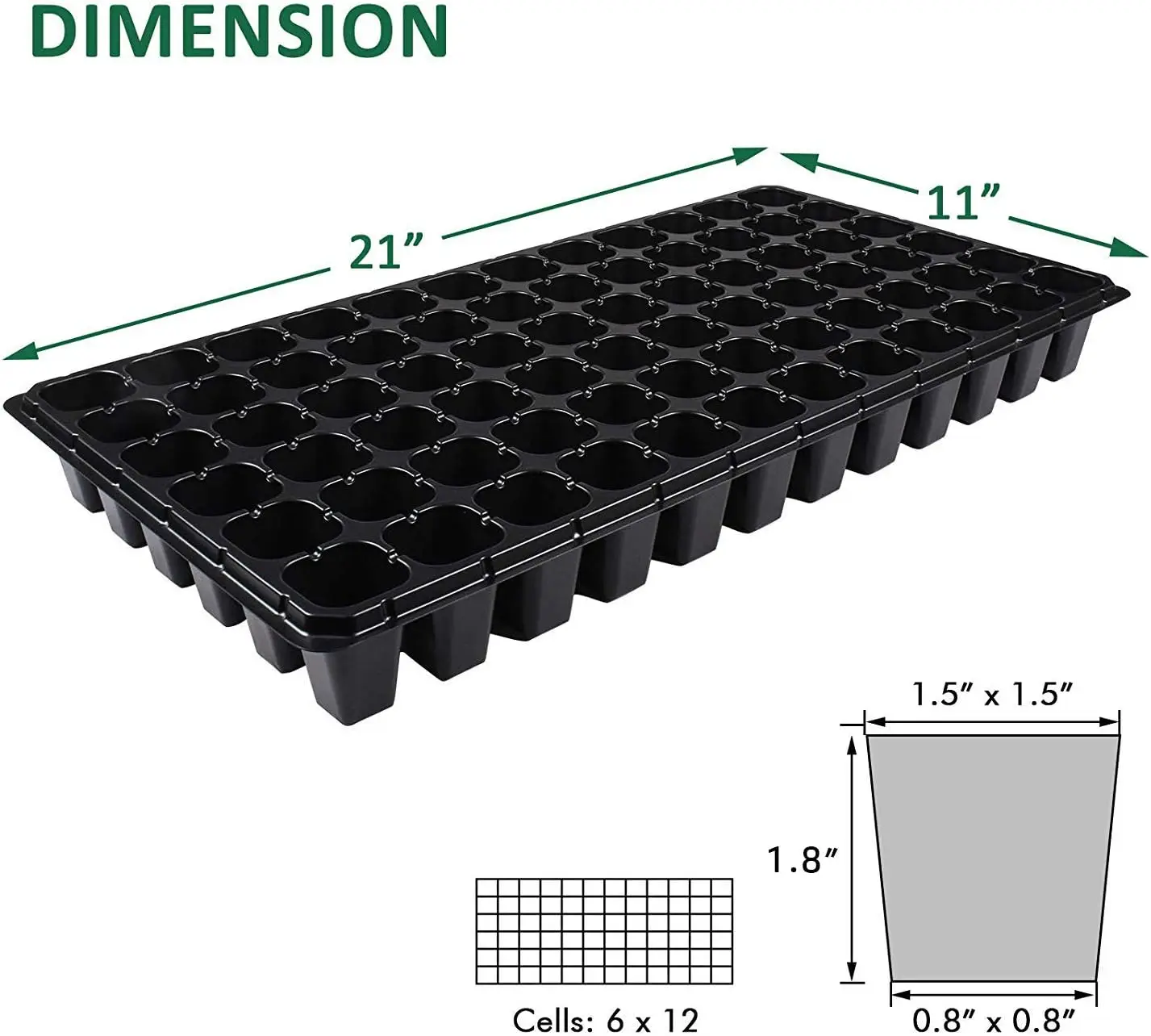 China Manufacturer Garden Propagation Tray Plant Seed Starter Tray with Dome Base Plastic Seedling Tray Nursery Planting