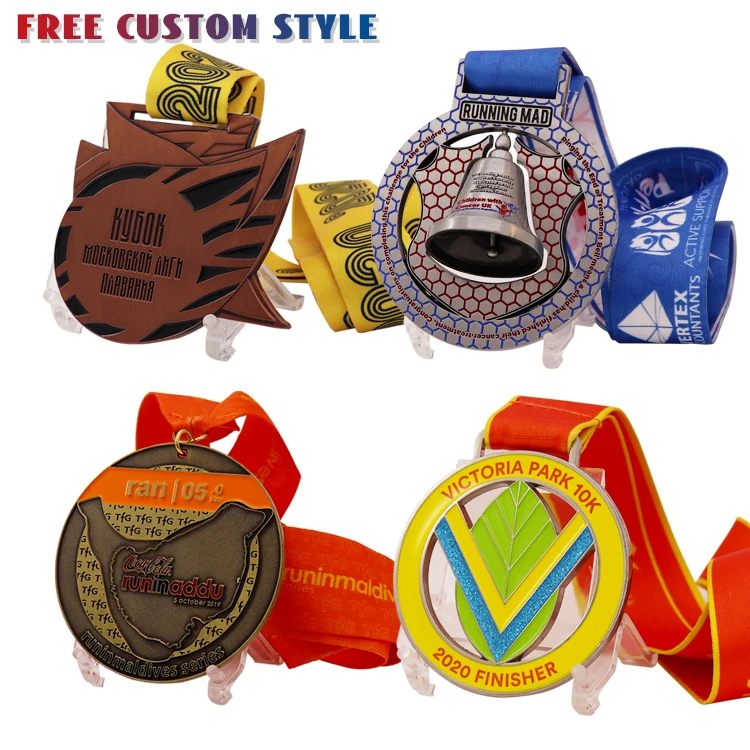 Hot Sale Factory Design Metal Medal Custom Logo Die Casting Engraving Hallow Gold Medal Sports Running Souvenir Medal