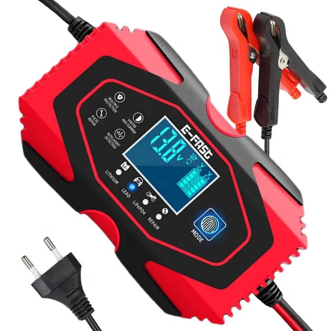 12V6A-24V3A Automatic Pulse Repairing Charging battery Device Lithium Leadacid LiFePo4 Battery Charger for Car Motorcycle