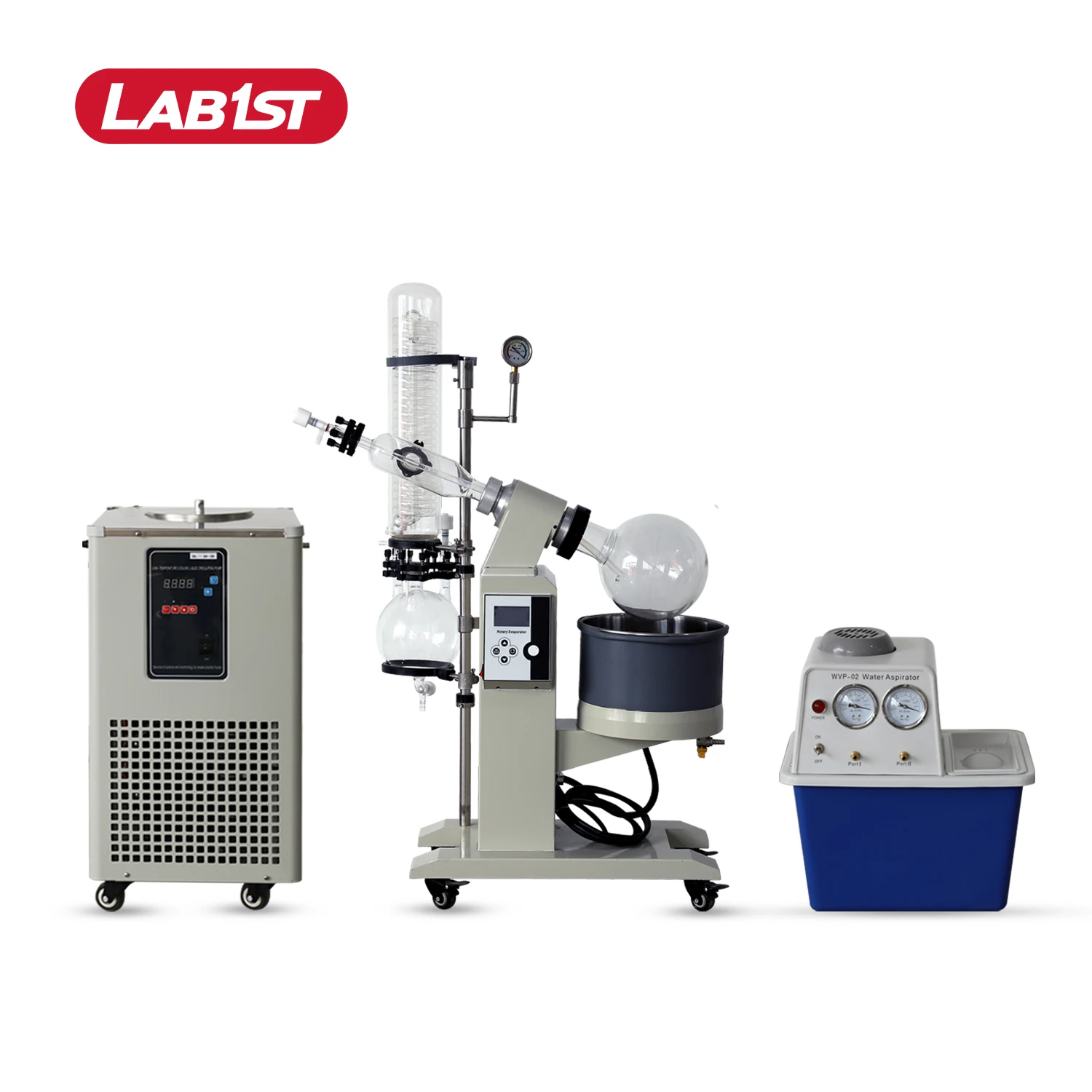 Small volume lab desktop rotovap 5l 5 liter 20liter 20litre horizontal or vertical rotary film evaporator 20 l
