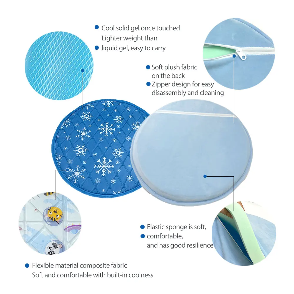 Custom Seat Cushion Reusable Solid Gel Ice Pad Soft and comfortable cushion with Memory Foam for Family