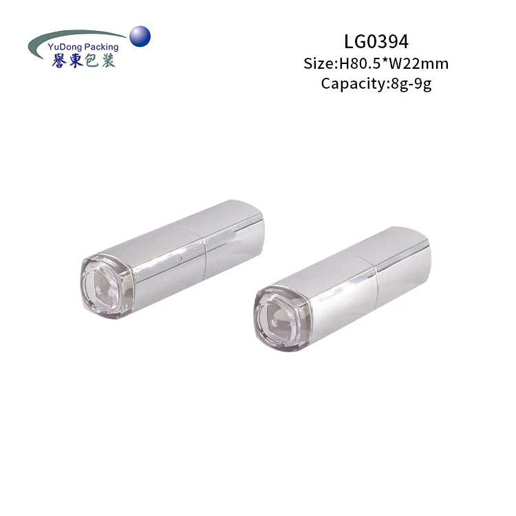 Custom Luxury Empty Liquid Lipstick Container Square White Color Lip Gloss Tube