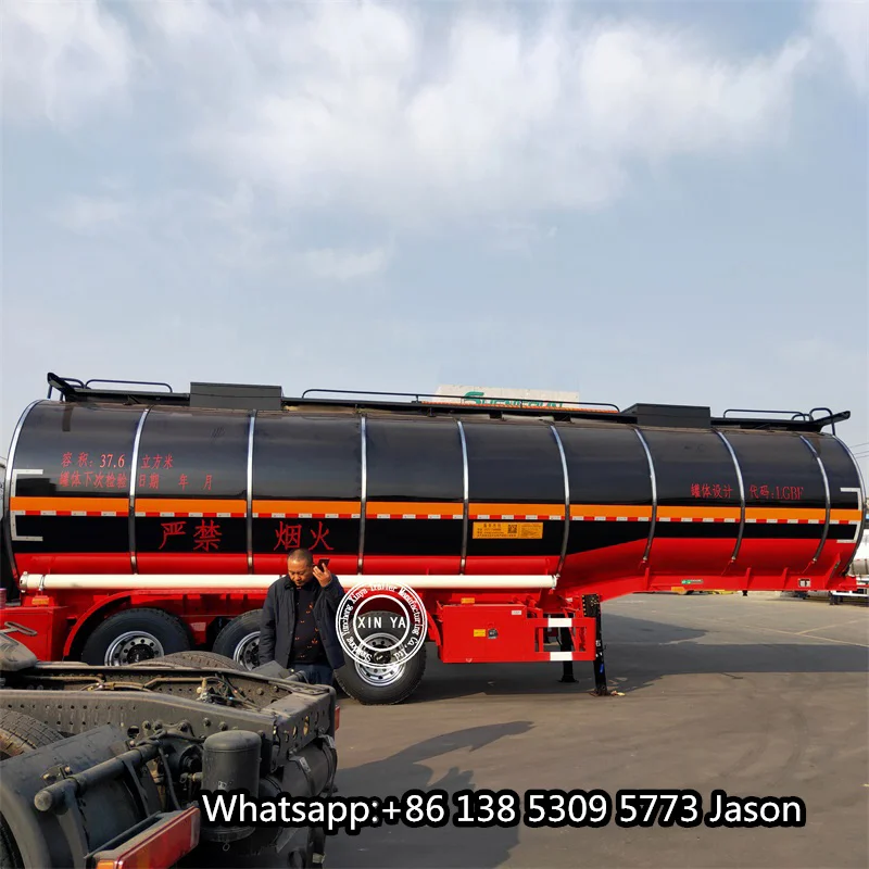 3 axles insulation liquid asphalt bitumen wax heated transport tank semi trailer for sale