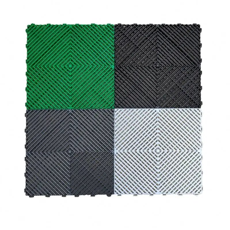 40*40*0.7 Soft PVC Plastic Material Anti-slip Interlocking Garage Flooring Workshop Floor Tile Light Weight GYM Mat
