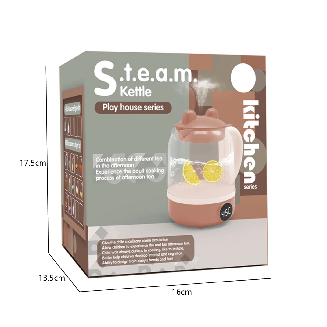 New Style Mini Electric Home Appliances Pretend Play Electronic Kids Steam Kettle Set Toy Educational Toys Kids