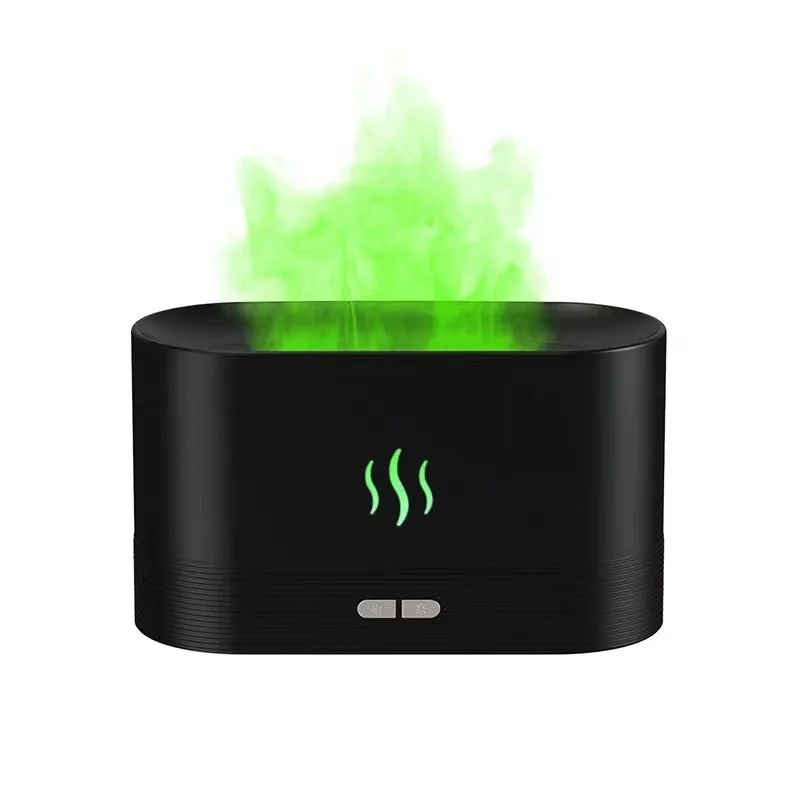 Flame Humidifier 180ml Cool Mist Maker Fire Diffuser Essential Oil  Portable Flame Diffuser for Household
