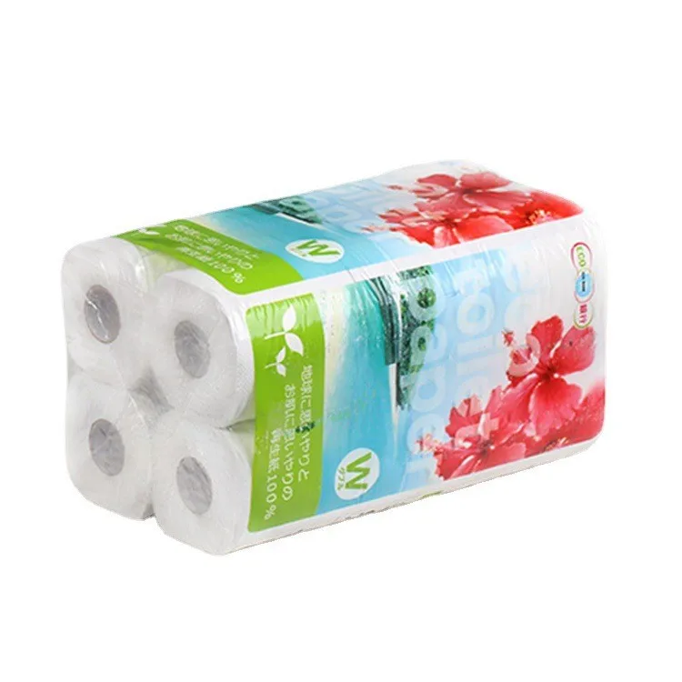 Biodegradable Private Label Pattern Cutting Ultra Soft Wrapping Toilet Tissue Paper Roll