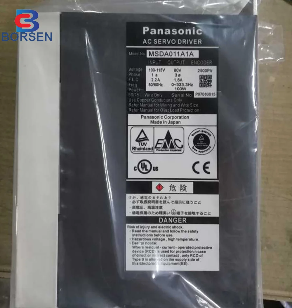 Оригинальный серводвигатель переменного тока 100 Вт для Panasonic MSDA011A1A