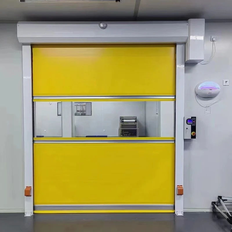 Industrial High Speed PVC Rolling Door Aluminum Automatic Workshop Surface Purifying Isolation Thermal Insulation Purifying
