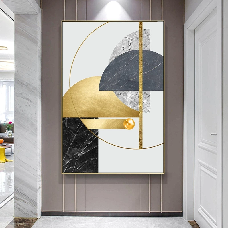 XIngcheng OEM Minimalist Line Modern Wall Paintings Art Picture Geometry Posters Wall Art Abstract Canvas Painting Poster