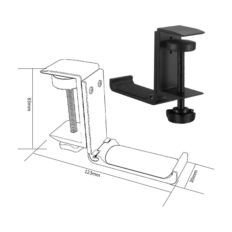 Headset Stand Foldable -Headphone Stand for PC Most Gaming Headset with Cable Organiser