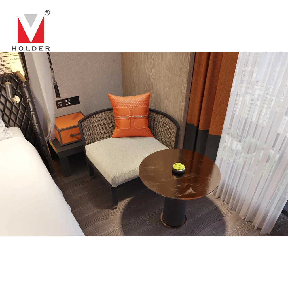 Modern 5 Star Knight Arthur Hotel Furniture Wooden Bed Headboards King Size Theme Hotel Bedroom Sets Furniture