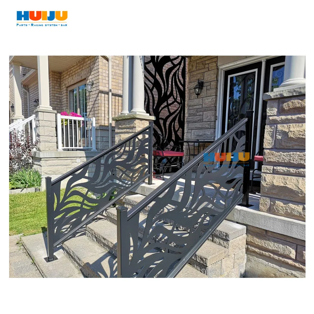 HJ Powder Coated Black Aluminum Fence And Fence Gate Railing