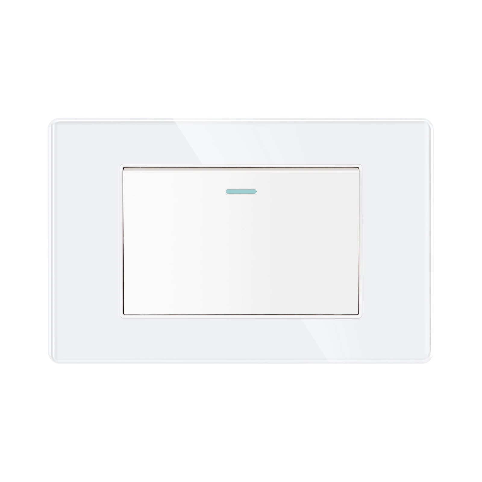 Bingoelec 1gang 1way US Standard 250v Indicator Light Electric Glass Panel Push wall switch