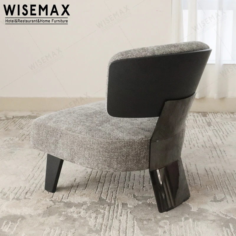 WISEMAX FURNITURE Italy hotel lounge chair living room furniture sofas fabric linen upholstered leisure accent arm sofa chair