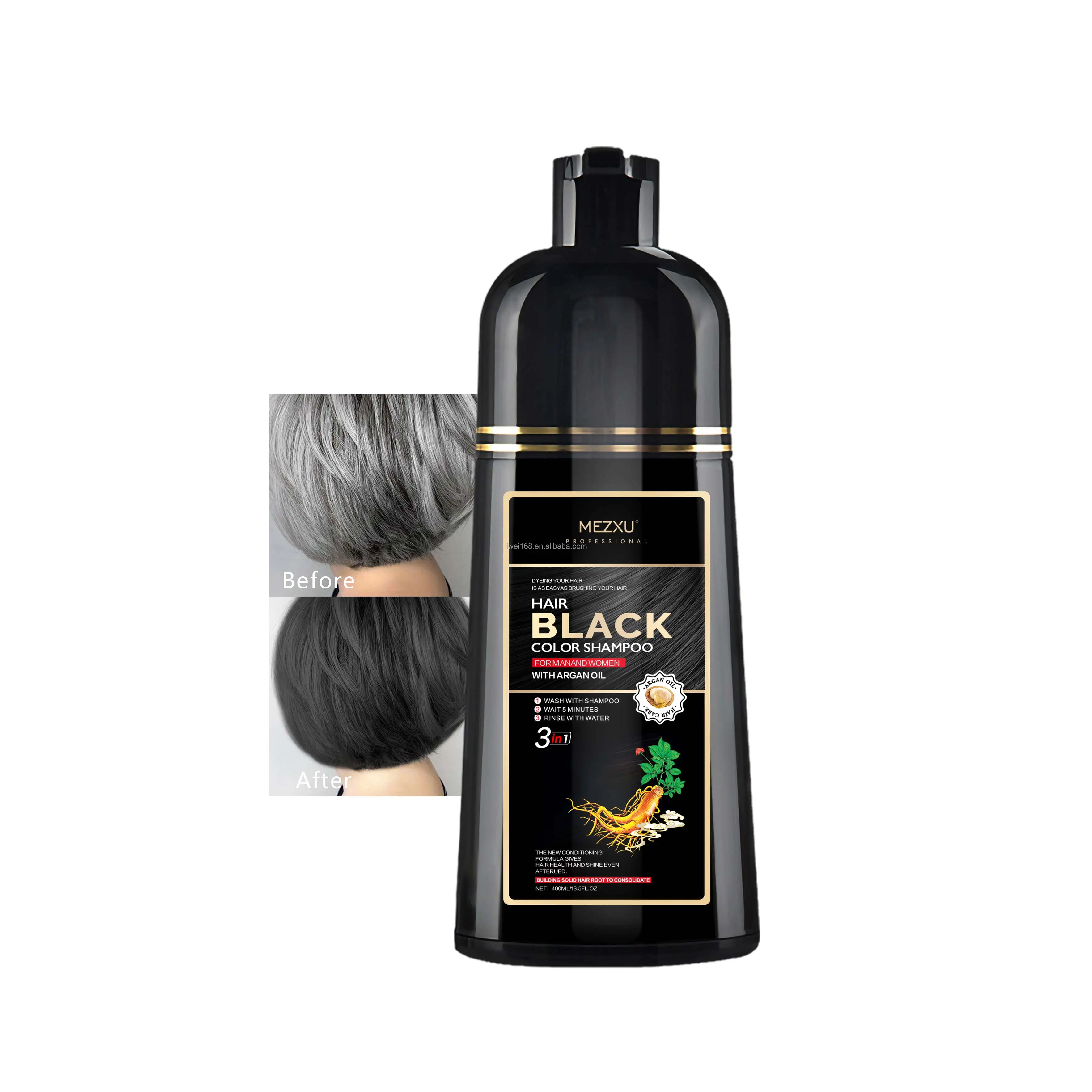 New Arrival Fast Black Hair Dye Shampoo 3 In 1 Hair Dye Color Semi-Permanent Semi Permanent Hair Dye Color Wholesale