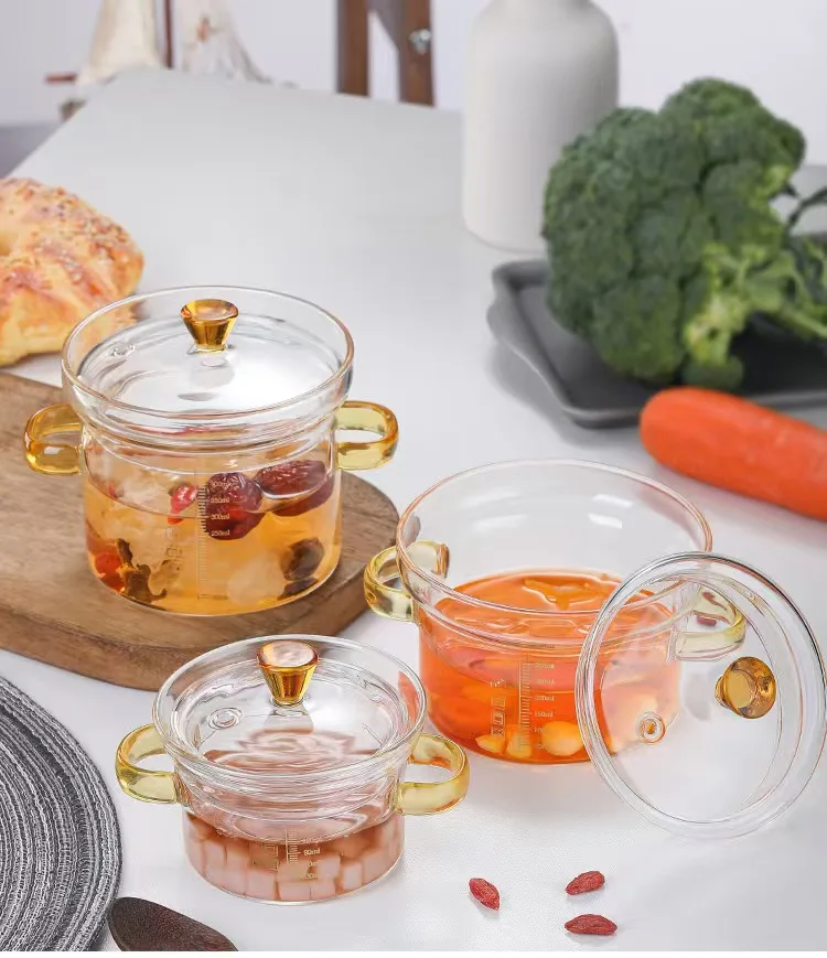 150ml 300ml 450ml High temperature resistant special bowl baby food utensils kitchenware pot Glass bowl glass cooking pot
