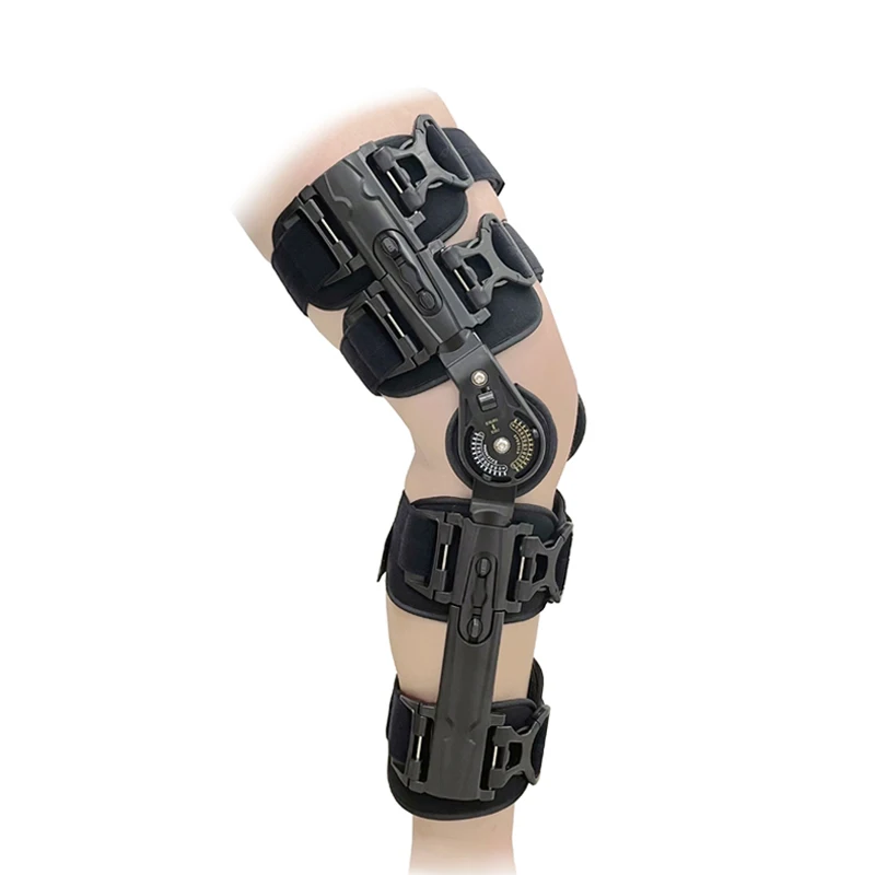 Medical Telescopic Post Op ROM Knee Immobilizer Orthopedic Adjustable Hinged Knee Support