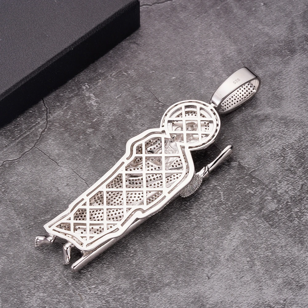 Fine Jewelry st.jude white San Jude 18k Gold Silver Plated Iced Out CZ Moissanite Religious Necklace san judas tadeo jewelry