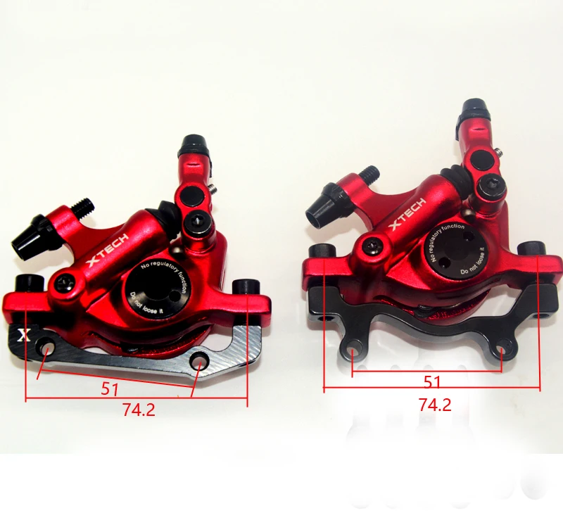ZOOM Bicycle Hydraulic Disc Brake MTB Mountain Road Bike Bicycle Hydraulic Oil Line Pulling Disc Brake XTECH HB100 Front & Rear