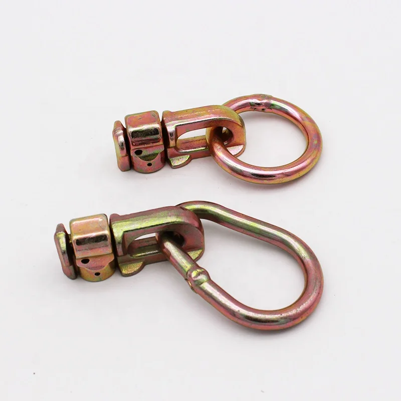 
2 inch Cargo Lashing Belts ratchet E Track Tie Down Fitting With O Ring Horizontal Galvanized E Track 
