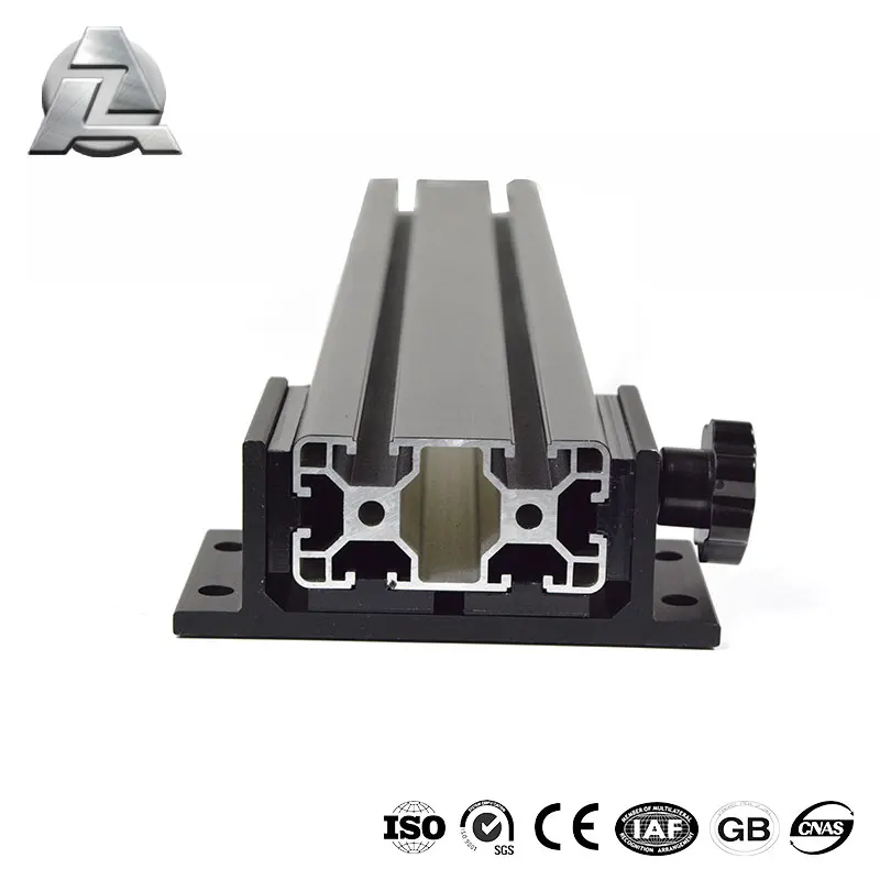 4080 T-slot slider double flange short standard aluminum linear bearing with brake holes