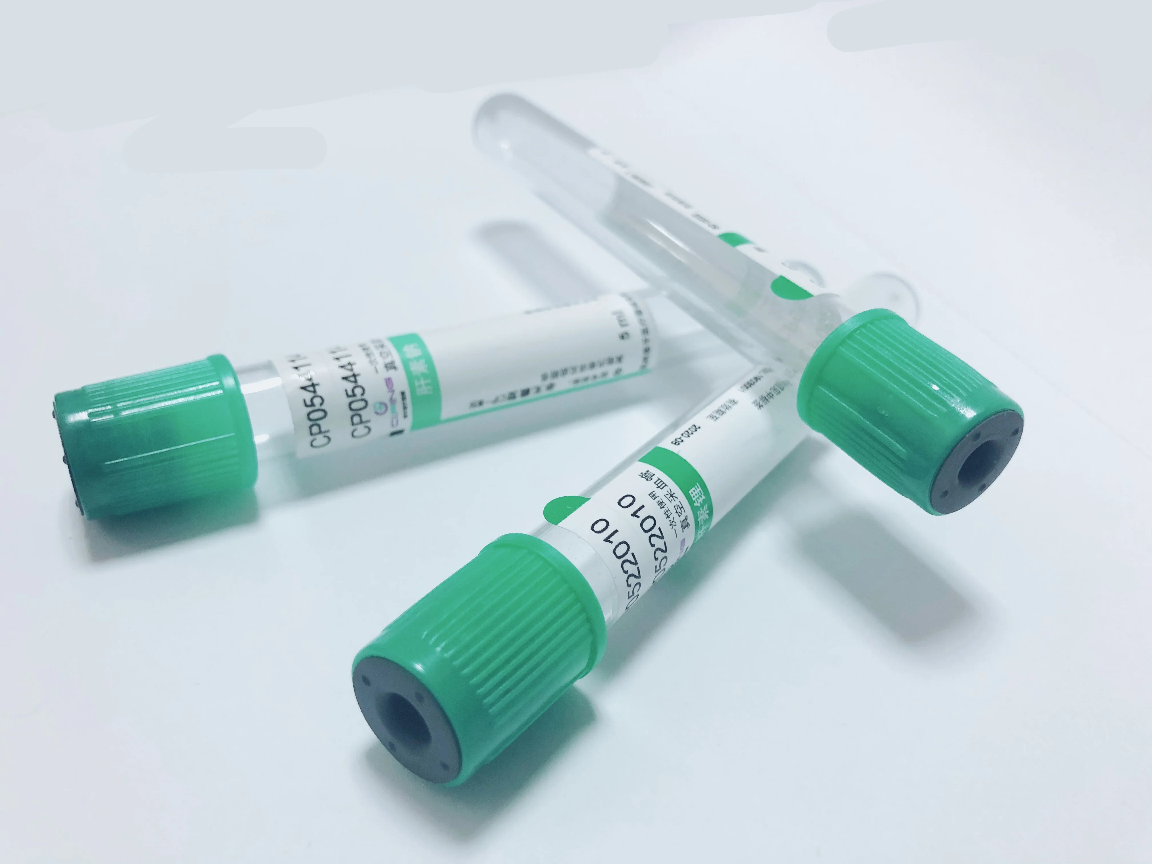 sodium/lithium heparin green blood collection vacuum tube