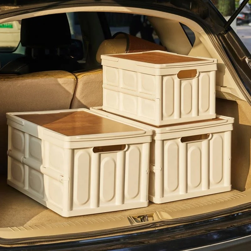 Plastic Container Custom Big Plastic Containers Folding Bin Storage Collapsible Plastic Bin With Handle
