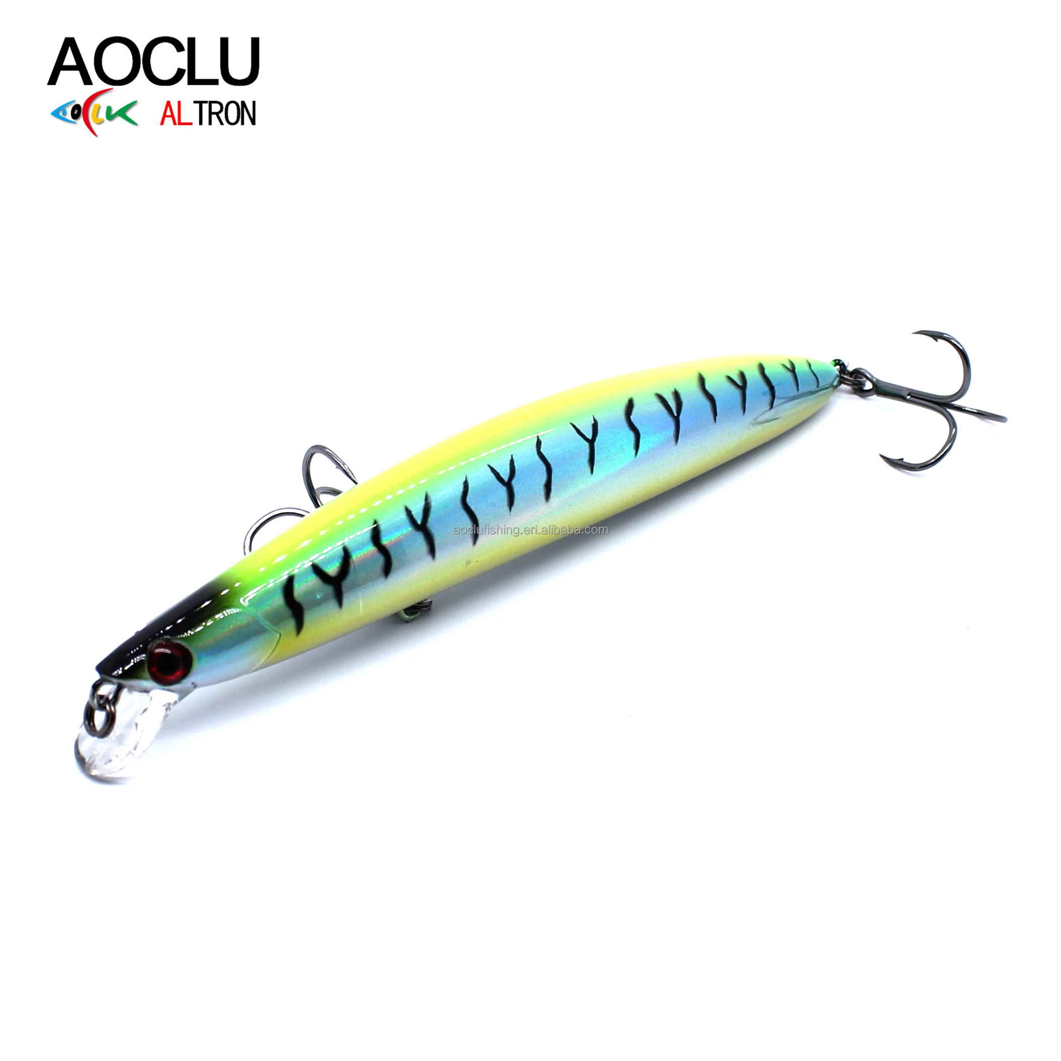 AOCLU Hard Bait Minnow Jerkbait Sinking Wobbler 125mm 17.6g Dive 1m Tungsten Ball Weight Transfer Long Cast Fishing Lure