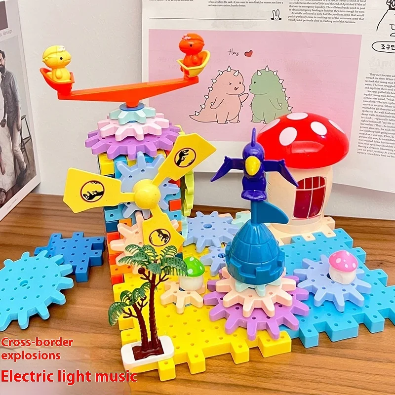 139pcs Large Plastic Building Blocks Electric Educational Assemble Toys for Kids Cross-Border Compatible Wholesale