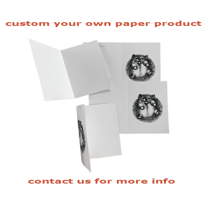 Custom thank you card for small business with logo high quality ivory card paper CMYK printing