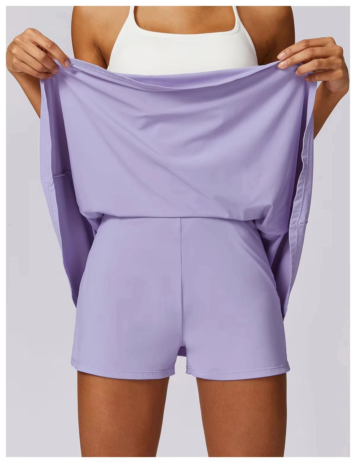 OEM Women Sports Long Sleeve Jacket Tennis Skirts Two Pieces Sets Fitness Yoga Wear Set