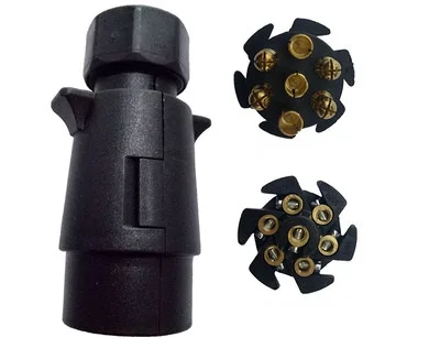 CE European Trailer Connector 7 Pin trailer adapter plug Plastic 13 pin 7Pin trailer Towing Plug  Towing Plug N-Type Plastic 12V
