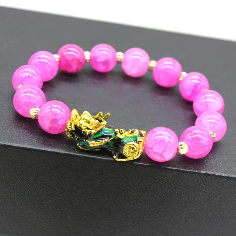 2021 High Quality Glass Jade Wealth Beads Gold Pixiu Bracelet Buy Feng Shui Bracelet Lucky Charm Jewelry