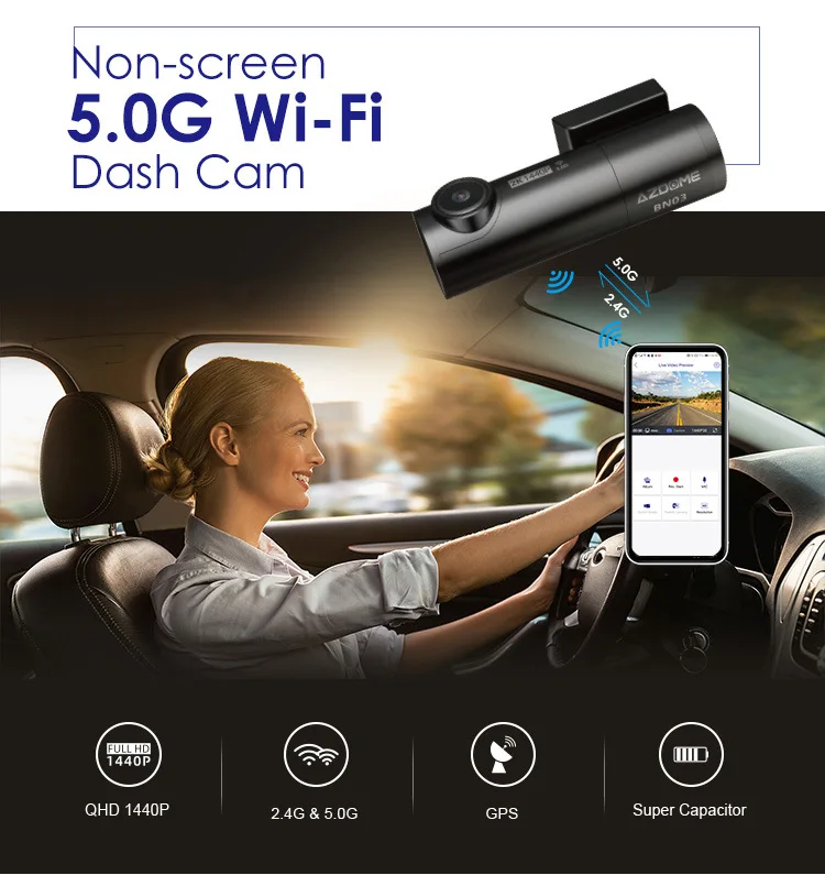 1080P Car DVR Black Box 4K GPS Wifi Front And Rear Dual Lens Dash Cam Board Cameras For Cars