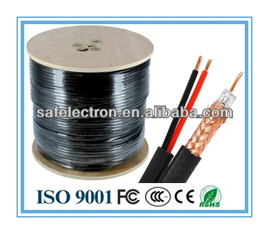 China Factory Direct Supply RG6 With Power Security  Camera Cable CCTV Coaxial RG6+2DC 305m