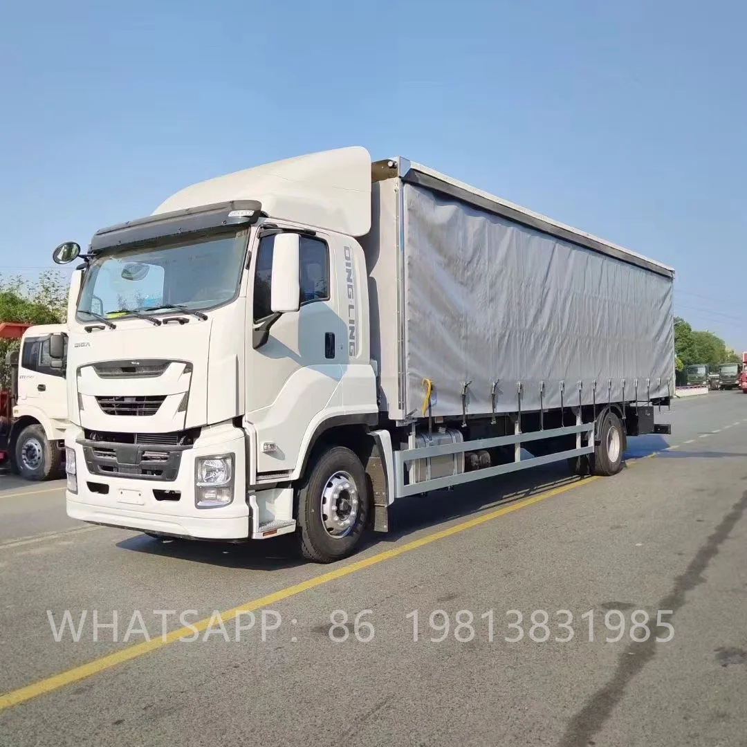 ISUZU FVR 4X2  Cargo Truck Diesel Q235 Stake Truck Side Curtain Aluminum alloy Box Van Truck Factory Supply For Sale