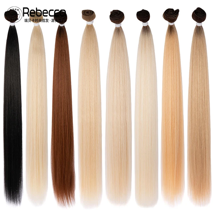 long Straight premium fiber fashion idol bundles rattan weaving material straight wholesale pictures synthetic weave hair packs