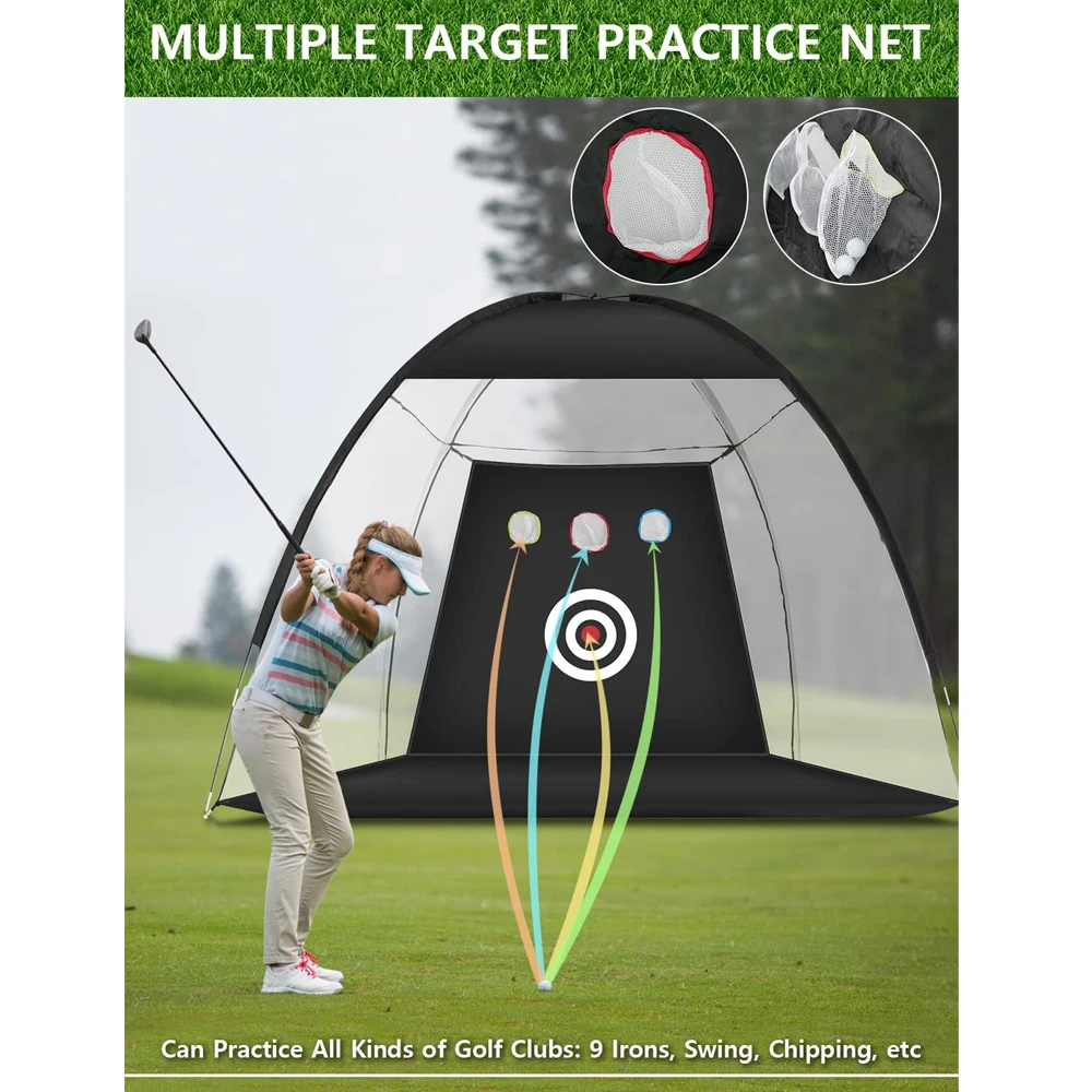High Quality  Indoor Outdoor Chipping Golf Swing Training Aids Portable Training Golf Net Golf Hitting Net