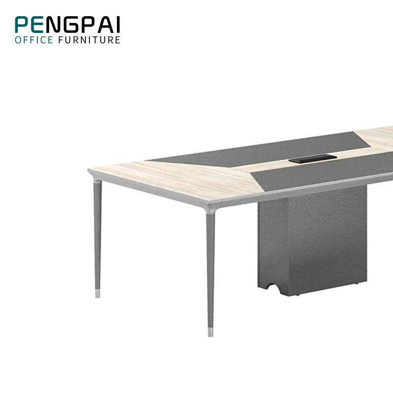 PENGPAI New design hardware frame modern office furniture 8 person conference table specifications