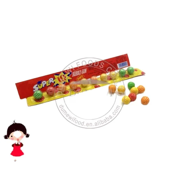 HALAL Colorful Ruler Watermelon Spheroidal Bubble Gum