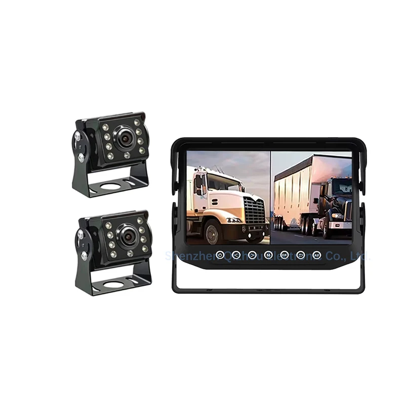 7inch AHD car monitor Waterproof IP68 cctv display 2 channel split screen monitor for car Truck Excavator