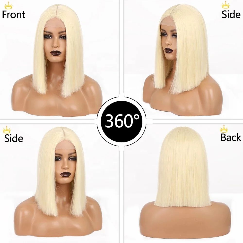 Wholesale wigs synthetic wigs short blonde wigs straight Bob  for women middle part highlights blonde pink orange Cosplay