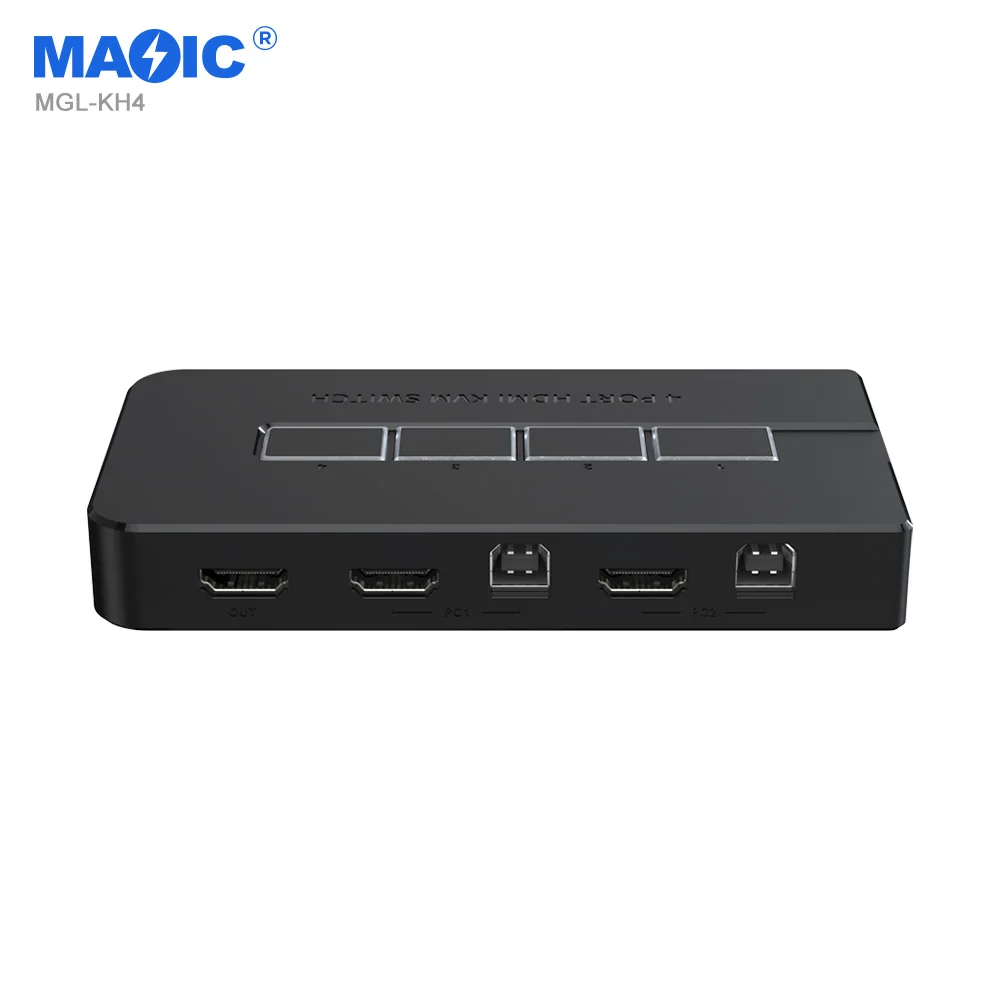 4k 30HZ Hdmi Usb Kvm Switch Splitter 4 In 1Out Hdmi Video Switch Selector 4Port KVM Switch For 4 PC Share Monitor Mouse Keyboard