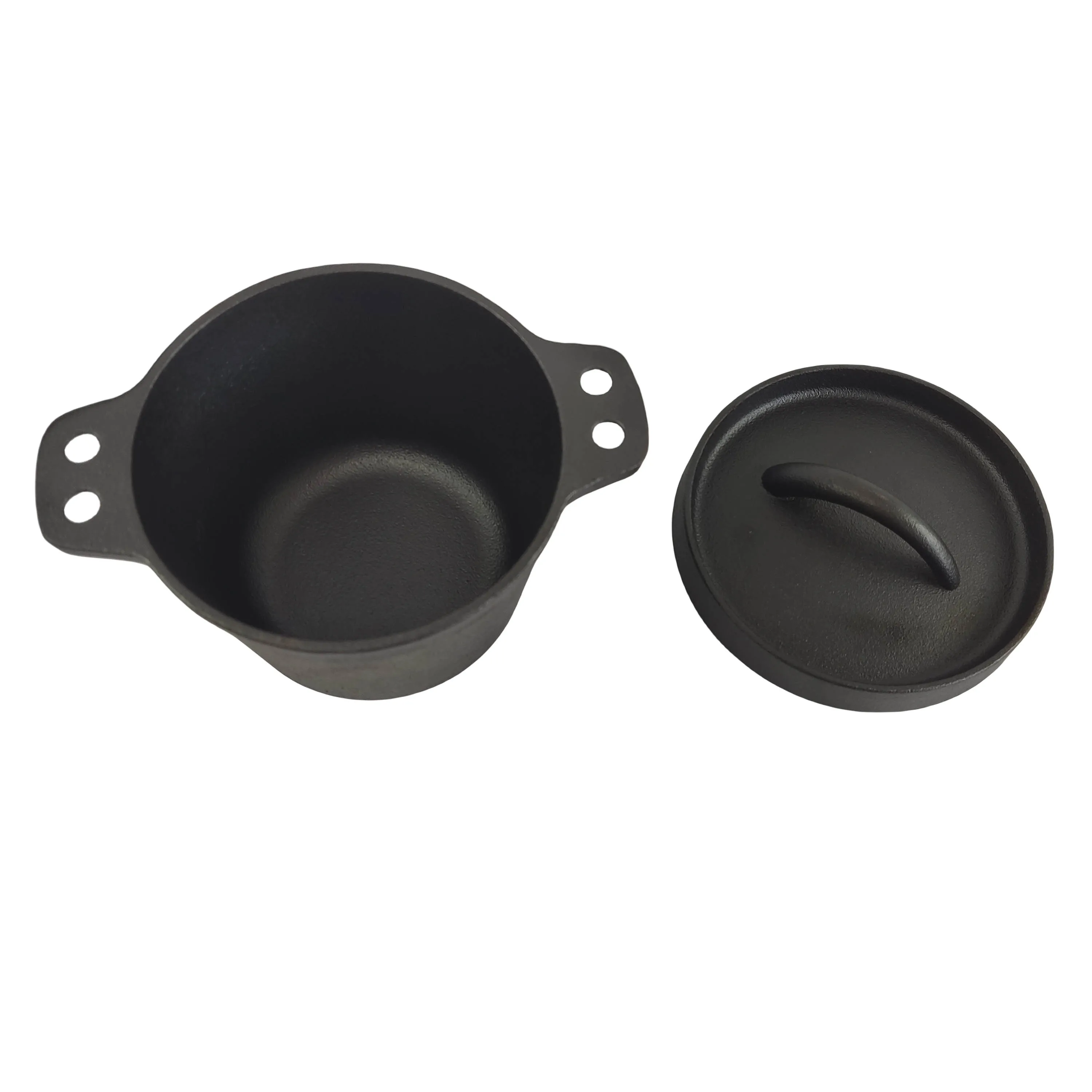 10cm Cast Iron Soup Casserole Pot Pre-Seasoned Cast Iron Dutch Oven with Dual Handles Single Item