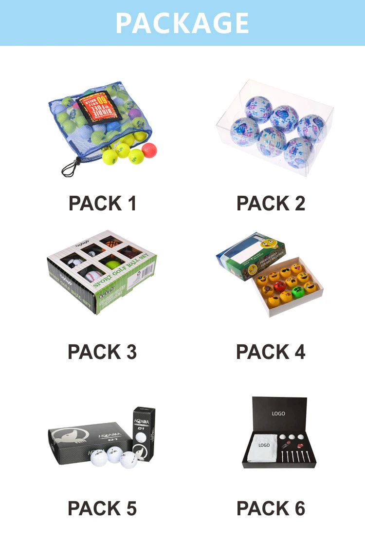 Wholesale 2 Layer golf ball gift set custom logo golf balls clamshell packaging 12 pack cuistimozable golf balls