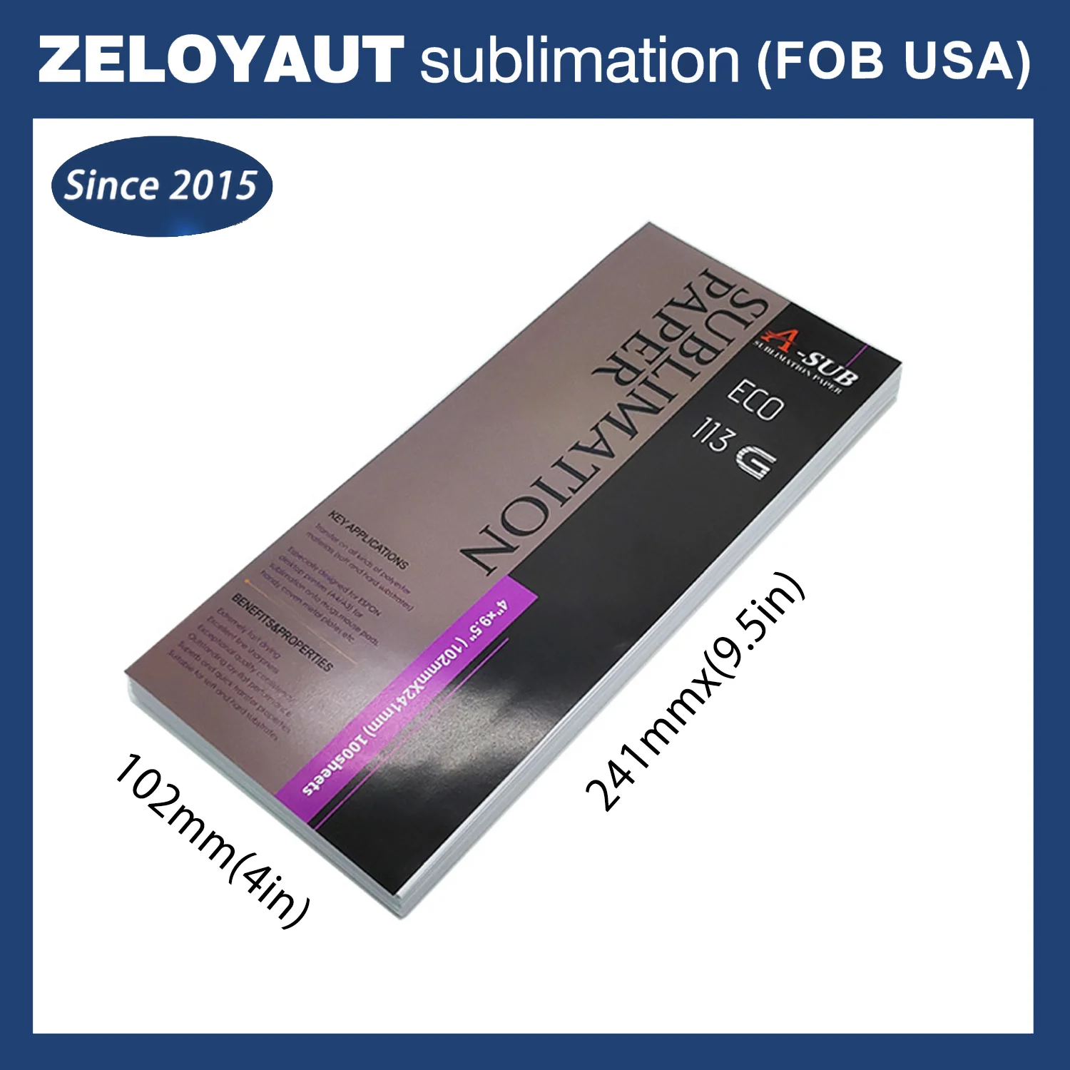 A-SUB Sublimation paper Wholesale heat transfer paper for inkjet printers A3/A4 dye sublimation paper roll for heat press print