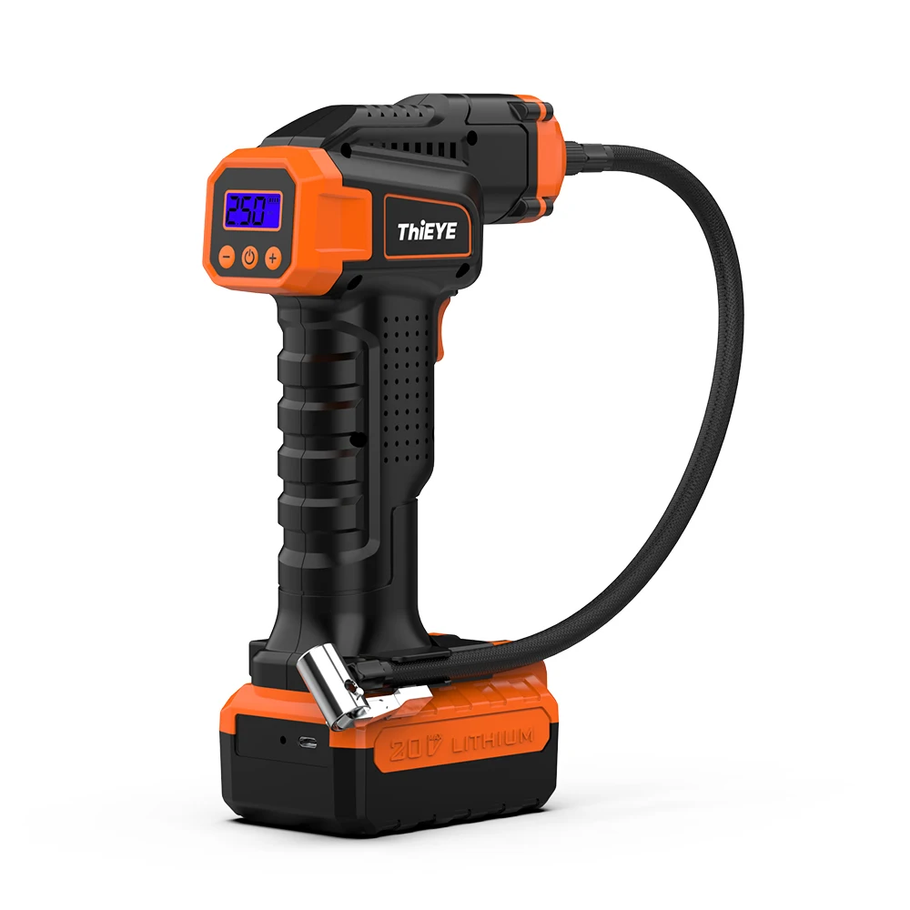 ThiEYE 150PSI Portable Tire Inflator Portable Air Compressor 10000mAh Battery Cordless Pump with Digital Gauge LED Light